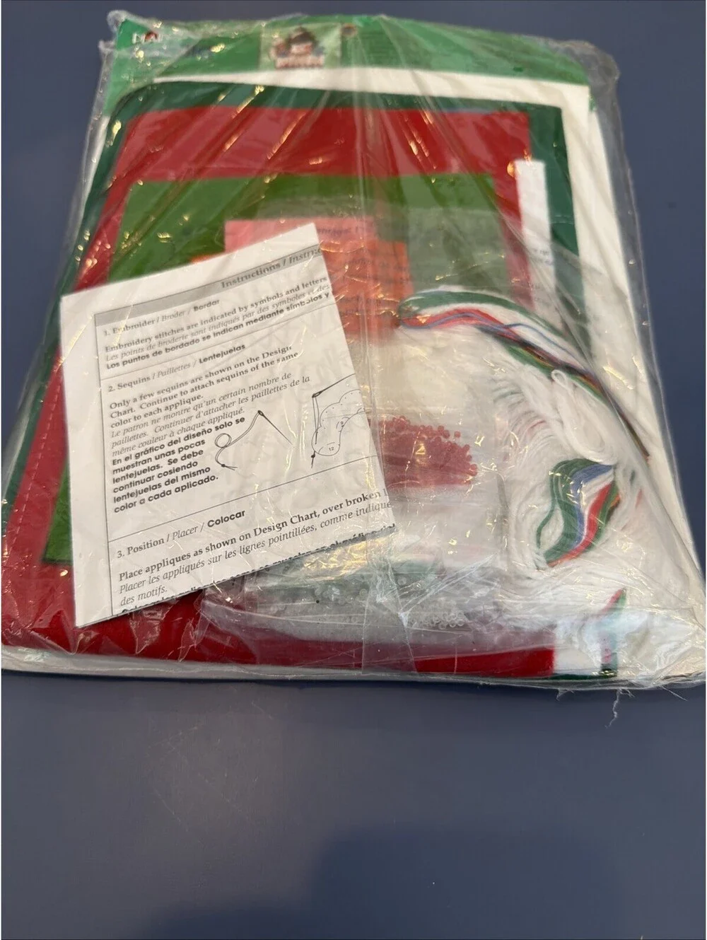 Vtg Rare DIY Bucilla Felt Appliqué Let It Snow Advent Calendar Kit  New ￼